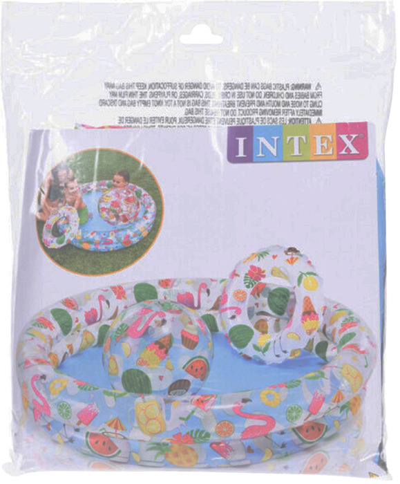 Intex pool 150 liter m/badering og badebold